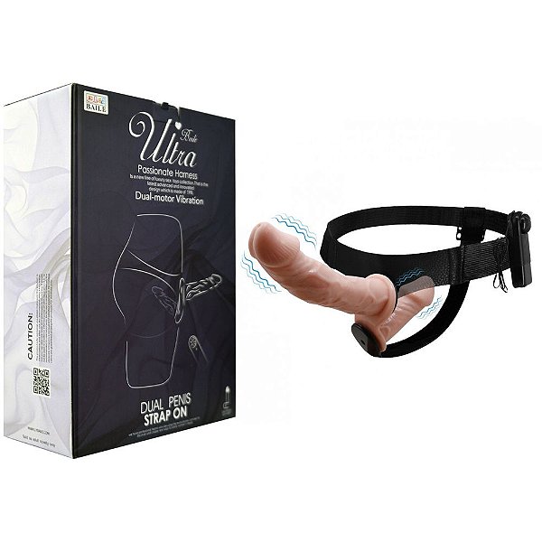 Pênis Com Cinta Dupla Penetração Com Vibro Vipmix
