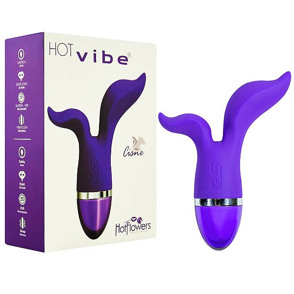 Vibrador Hot Vibe Cisne 12 Vibrações Hot Flowers