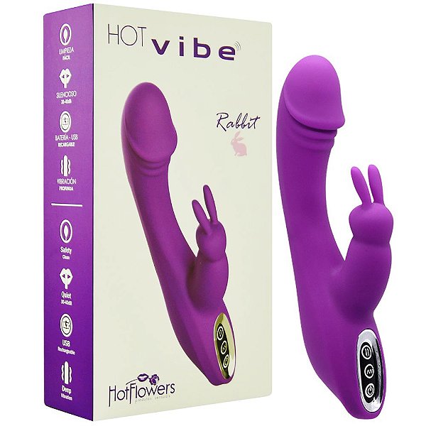 Vibrador Hot Vibe Rabbit 07 Vibrações Hot Flowers
