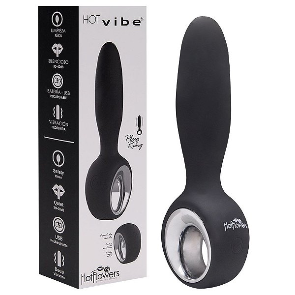 Vibrador Hot Vibe Plug Ring 12 Vibrações Sem Fio Hot Flowers