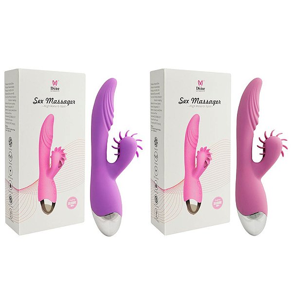 Vibrador Simulador Sexo Oral Línguas Giratórias 7 Vibrações Dibe Vipmix