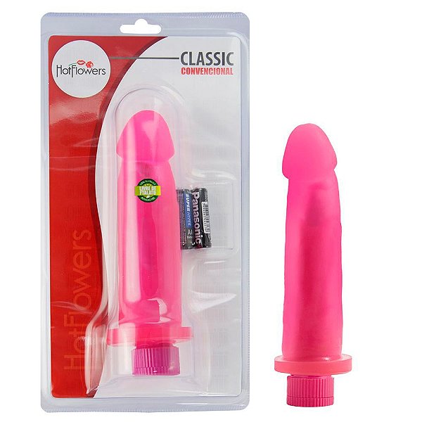 Pênis Vibrador Controle Interno 17,5 X 4,5cm Hot Flowers