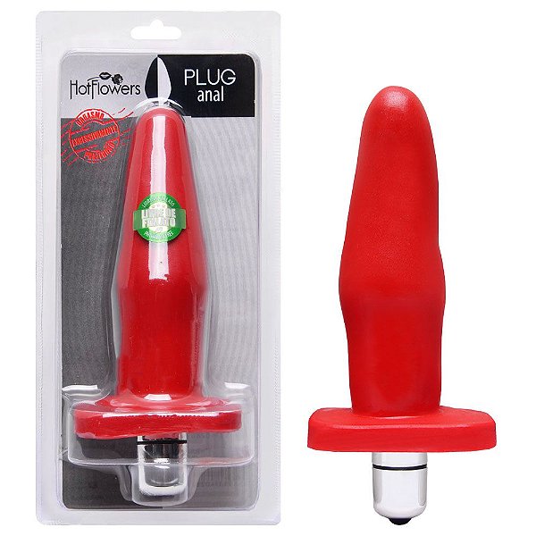 Plug Anal Vibro Interno 10,5 X 3cm Hot Flowers