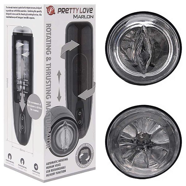 Masturbador Em Silicone 10 Vibrações Pretty Love Marlon Vipmix