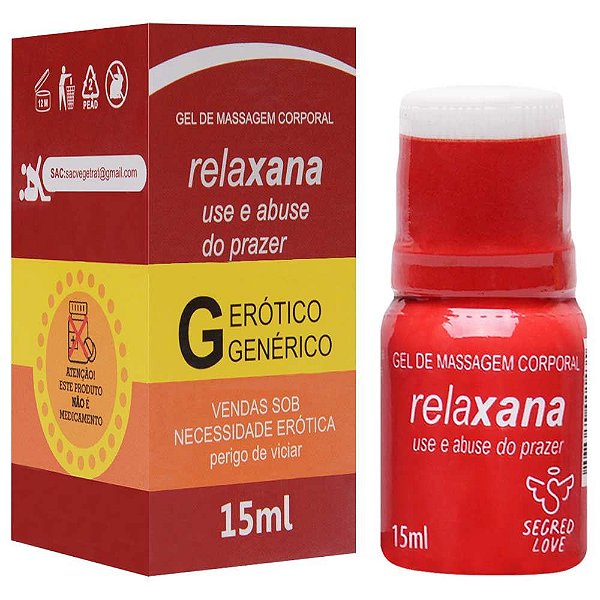 Relaxana Gel Beijável Sexo Oral 15ml Segred Love