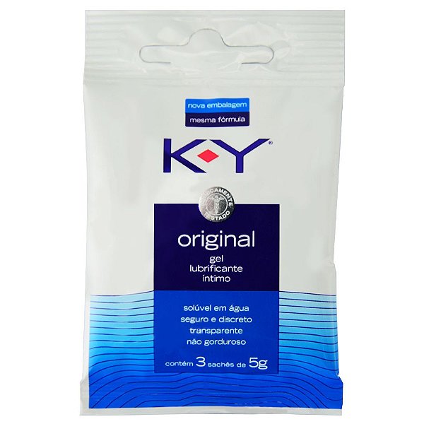 K-y Original Lubrificante 03 Sachês 5g Cada Ky