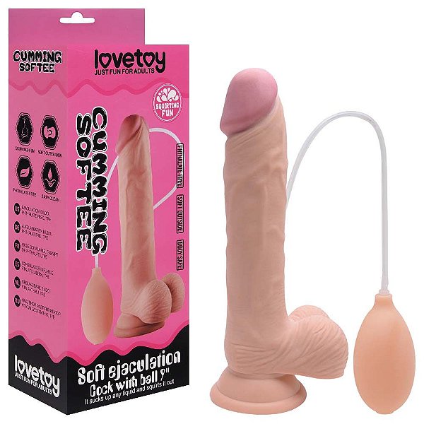 Prótese Realística Ejaculador Lovetoy Cumming Softee Vipmix
