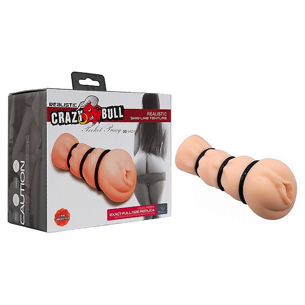 Masturbador Vagina Texturizado Crazy Bull Pocket Pussy Vipmix