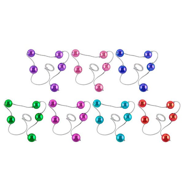 Bolinha Tailandesa Metalizada 2cm 05 Unidades êxtase