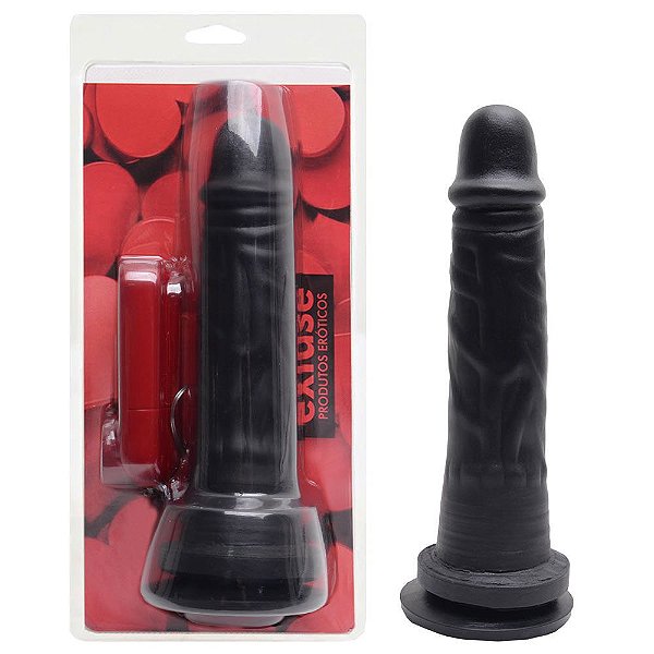 Prótese Com Vibro E Ventosa 19,5 X 4cm êxtase