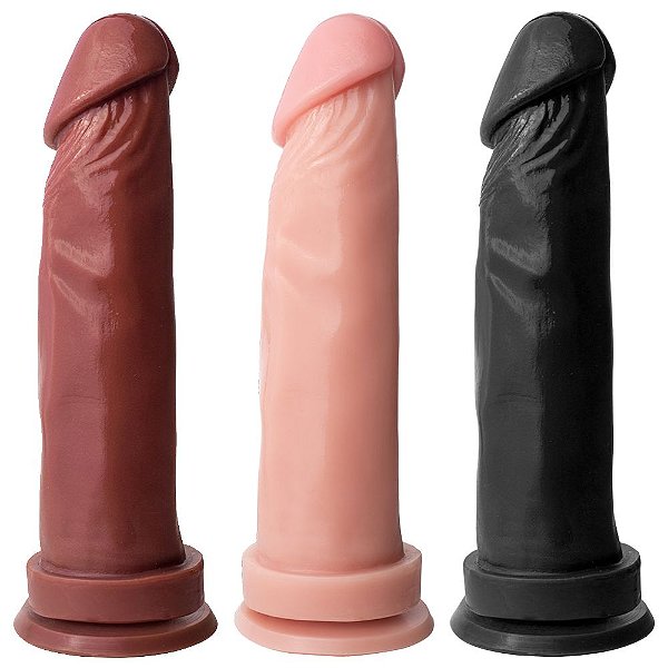 Prótese Maciça Realística Com Ventosa 21,5 X 5cm Soulsex