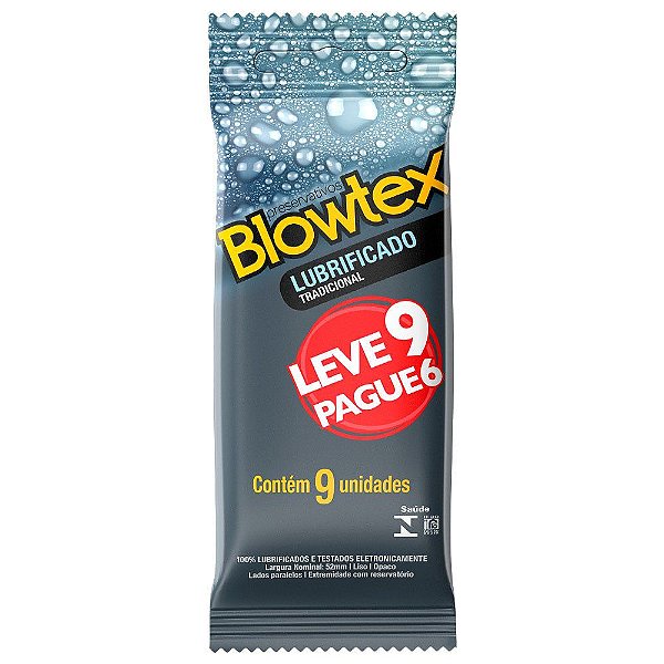 Preservativo Tradicional Lubrificado 06 Unidades Blowtex