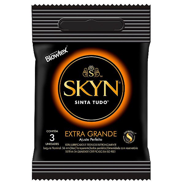 Preservativo Skyn Extra Grande 03 Unidades Blowtex