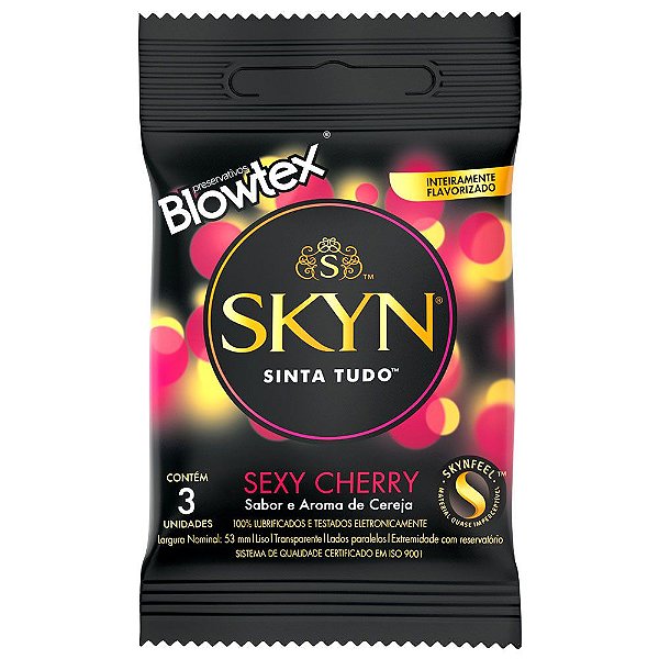 Preservativo Skyn Sexy Cherry 03 Unidades Blowtex