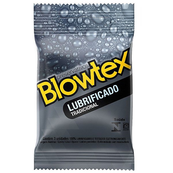 Preservativo Tradicional Lubrificado 03 Unidades Blowtex