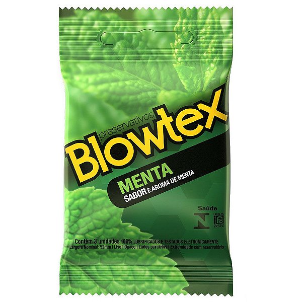 Preservativo Sabor Menta 03 Unidades Blowtex