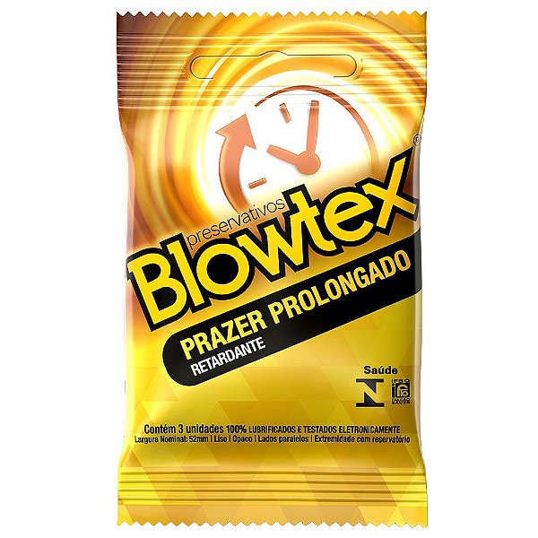 Preservativo Prazer Prolongado 03 Unidades Blowtex
