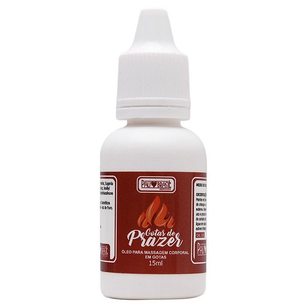 Gotas De Prazer Excitante Unissex 15ml Pau Brasil