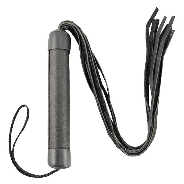 Chicote Preto 8 Tiras 40cm Pau Brasil