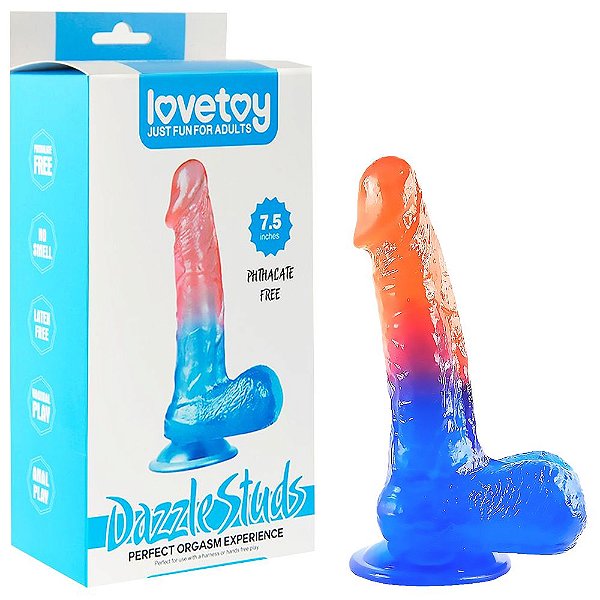 Prótese Realística Dazzle Studs Lovetoy 17 X 4cm Sexy Import