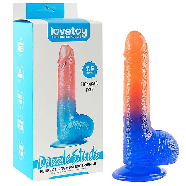 Prótese Realística Dazzle Studs Lovetoy 18 X 3,3cm Sexy Import