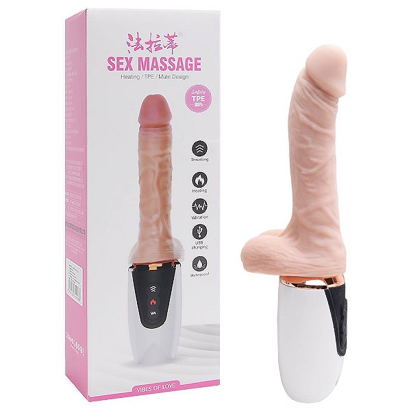 Pênis Realístico Vibrador Sex Massage Dibe Sexy Import