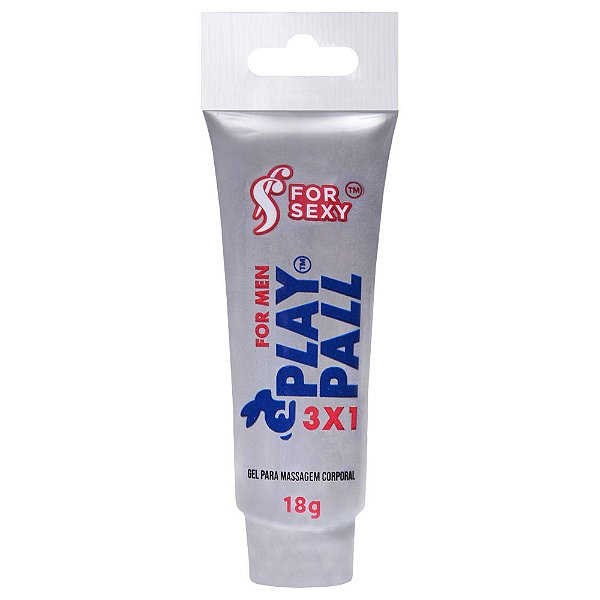 Play Pall 3x1 Gel Masculino Prolonga Ereção 18g For Sexy
