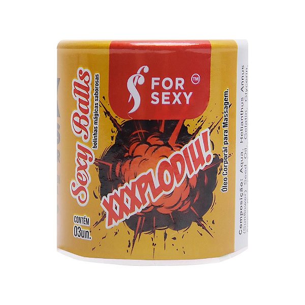 Xxxplodiu Sexy Balls Bolinha Beijável 03 Unidades For Sexy