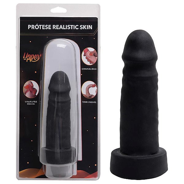 Pênis Cyber Skin Júnior Realistic Simples 12,5 X 4cm Upper