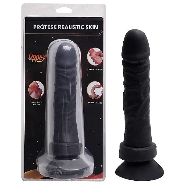 Pênis Cyber Skin Leonard Realistic Ventosa 17,5 X 4cm Upper