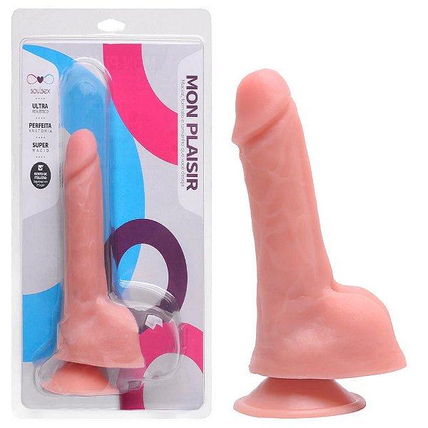 Prótese Maciça Realística Com Ventosa 15,5 X 3,7cm Soulsex