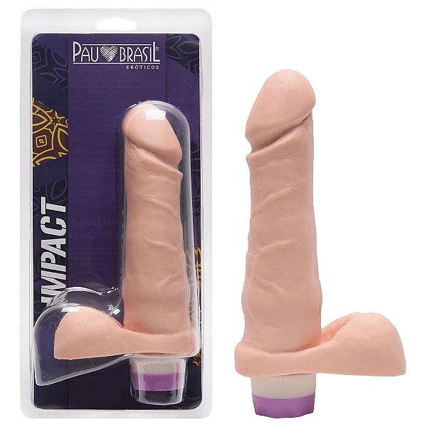 Prótese Com Vibro Interno 16,5 X 3,5cm Pau Brasil