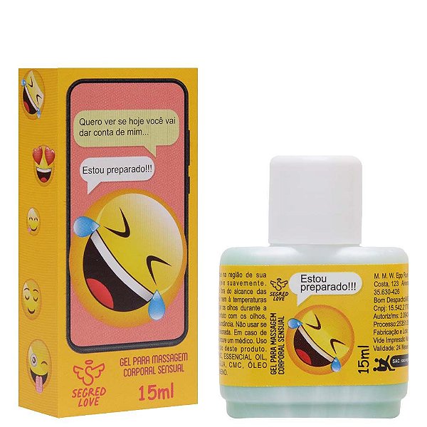 Emoji Estou Preparado Gel Masculino 15ml Segred Love