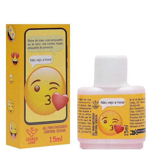 Emoji Não Vejo A Hora Gel Lubrificante 15ml Segred Love