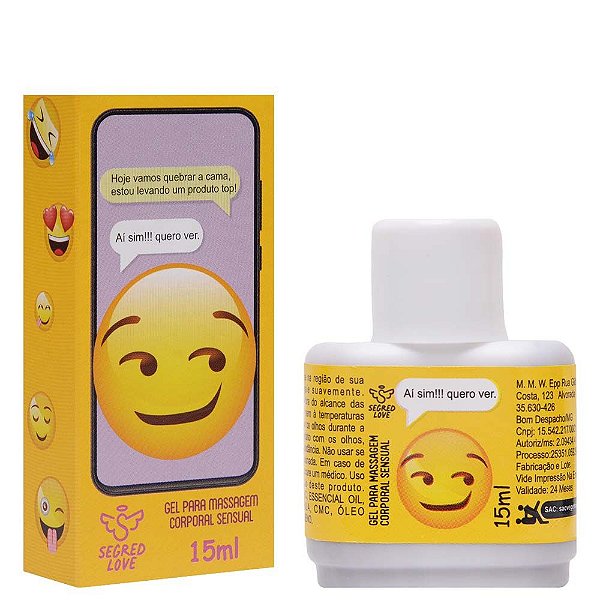 Emoji Aí Sim!!! Quero Ver Gel Masculino 15ml Segred Love