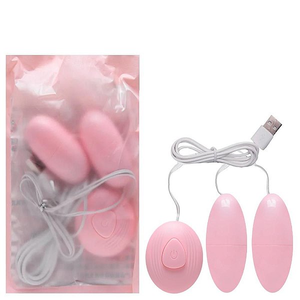 Cápsula Dupla Vibrador Fio Usb Vipmix