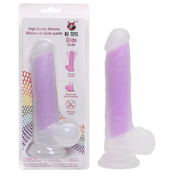 Pênis Silicone Glande Saltada Fluorescente Nv Toys Vipmix