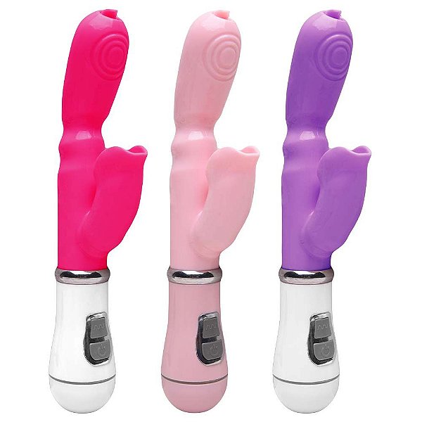 Vibrador Ponto G Clitóris Com Língua 12 Vibro Sexy Import