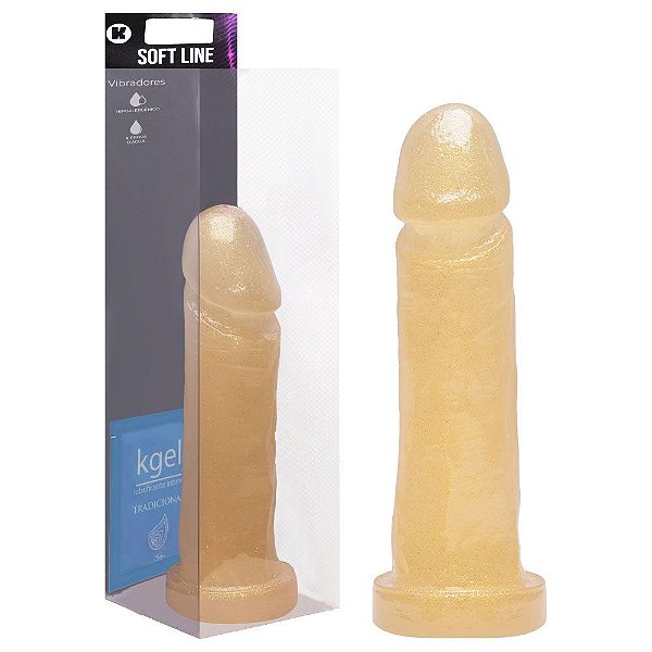 Pênis De Borracha Glitter 16,5 X 4cm Kgel