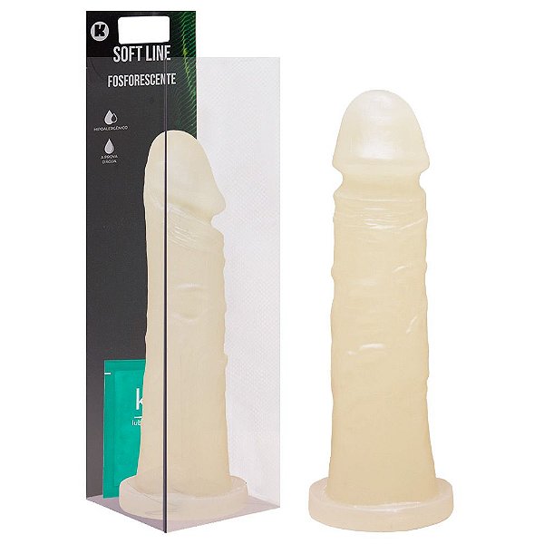 Pênis De Borracha Fosforescente 17,5 X 3,8cm Kgel