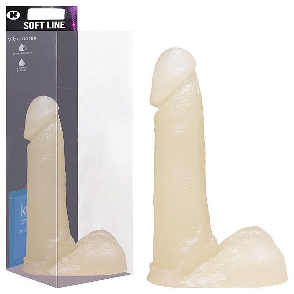 Pênis Borracha Saco Fosforescente 17,5 X 3,8cm Kgel