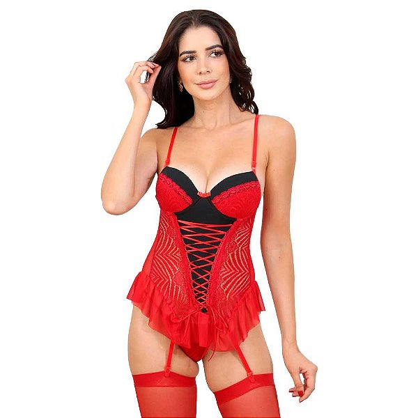 Espartilho Bicolor Trançado Frente Macler