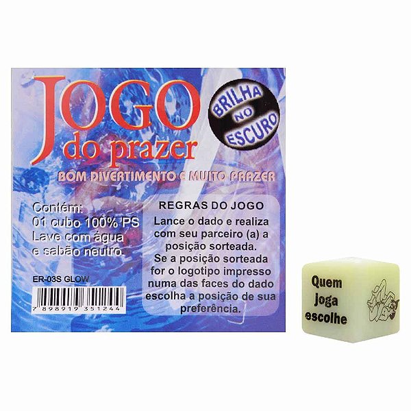 Dado Do Prazer Fluorescente Saquinho Diversão Ao Cubo