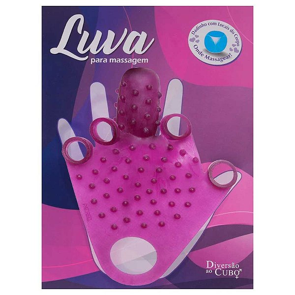 Luva Para Massagem Com Dedeira Diversão Ao Cubo