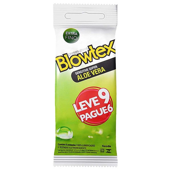 Preservativo Sensitive Super Aloe Vera 06 Unidades Blowtex