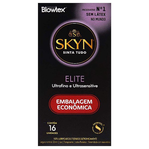Preservativo Skyn Elite Caixa 16 Unidades Blowtex