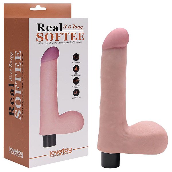 Pênis Realístico 10 Vibrações Escroto Lovetoy Vipmix