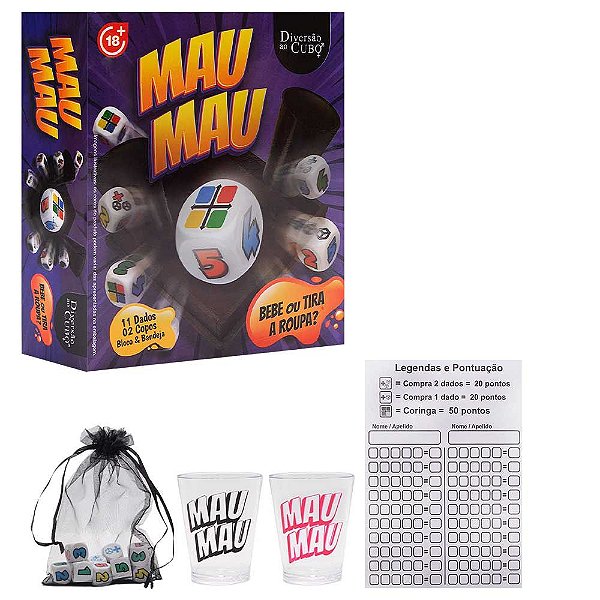 Mau Mau Jogo Bebe Ou Tira Roupa Diversão Ao Cubo