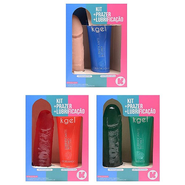 Kit K-softline Lubrificante + Pênis De Borracha Kgel