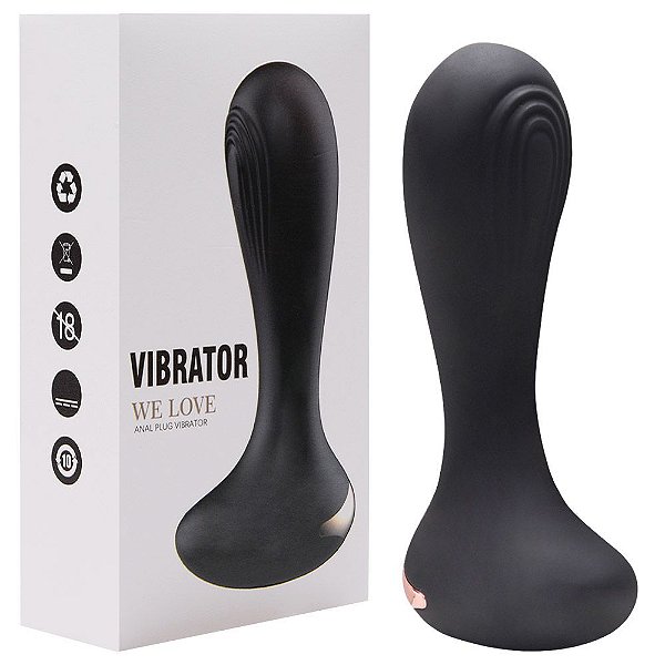 Plug Anal Silicone 10 Vibrações Usb We Love Vipmix